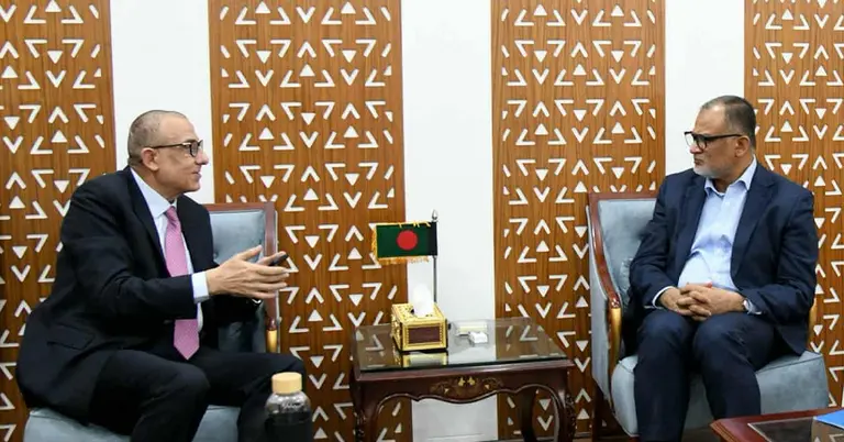 ফিলিস্তিনের রাষ্ট্রদূত ইউসুফ এস ওয়াই রামাদান ও বাণিজ্য উপদেষ্টা শেখ বশিরউদ্দীন